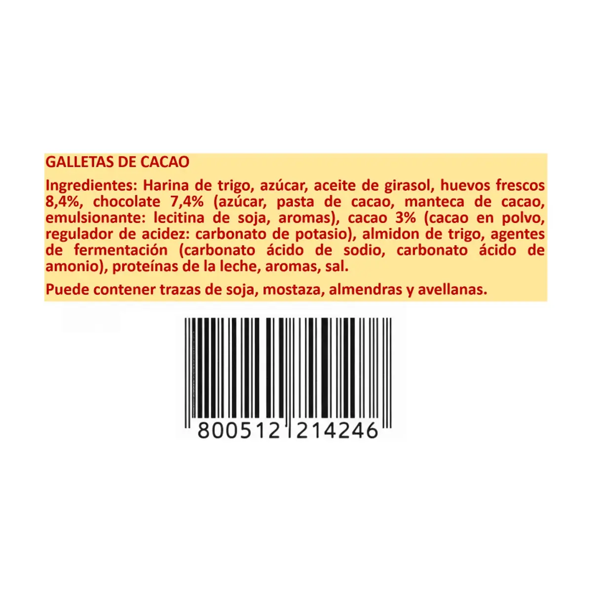 Galletas de cacao con chispas de chocolate Ottimini Divella (400 g / 14.11 oz) - Thumbnail 3