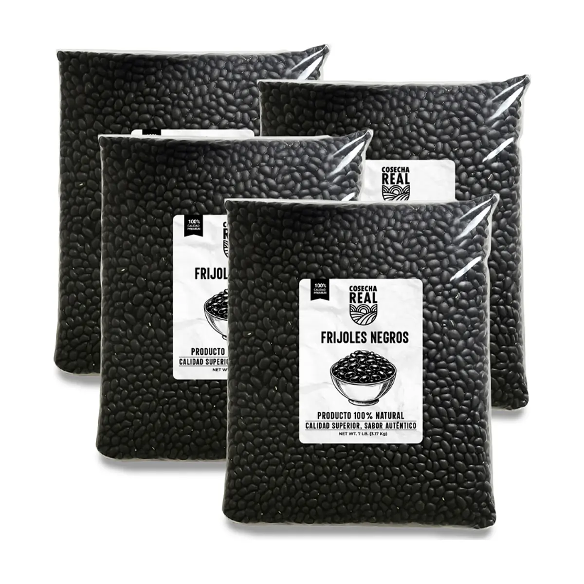 Frijoles negros Cosecha Real (4 x 3.17 kg / 7 lb) - Imagen 1