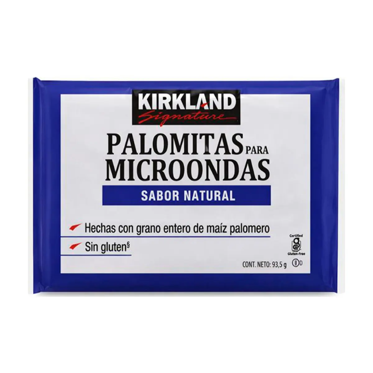 Palomitas de maíz sabor natural para microondas Kirkland (93.5 g / 3.29 oz)