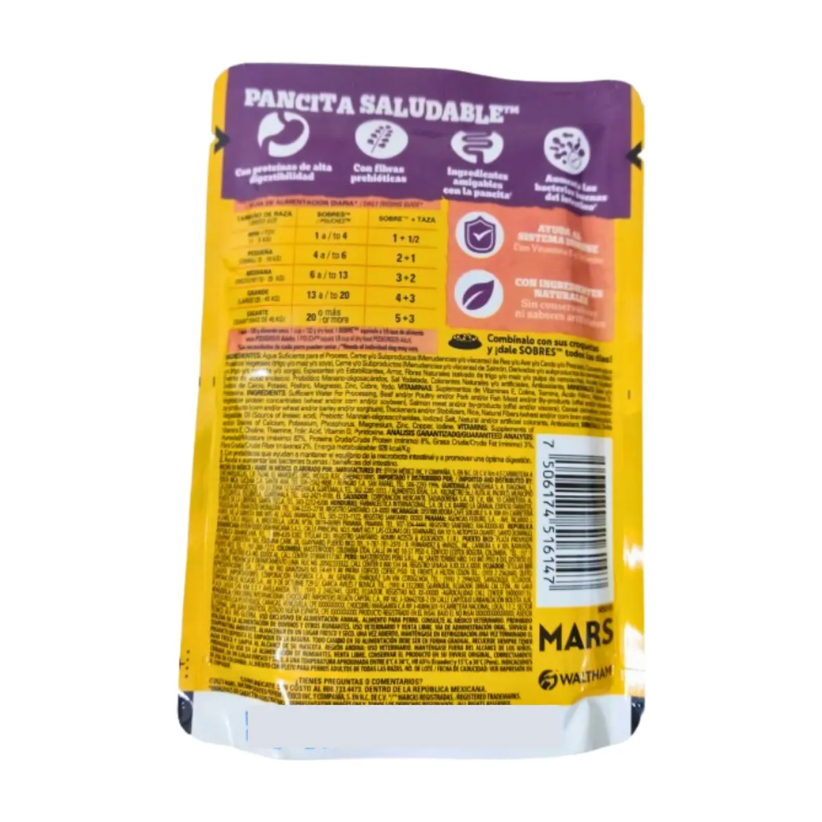 Alimento para perros adultos de todas las razas salmón y arroz integral Pancita Saludable Pedigree (100 g / 3.52 oz) - Thumbnail 3