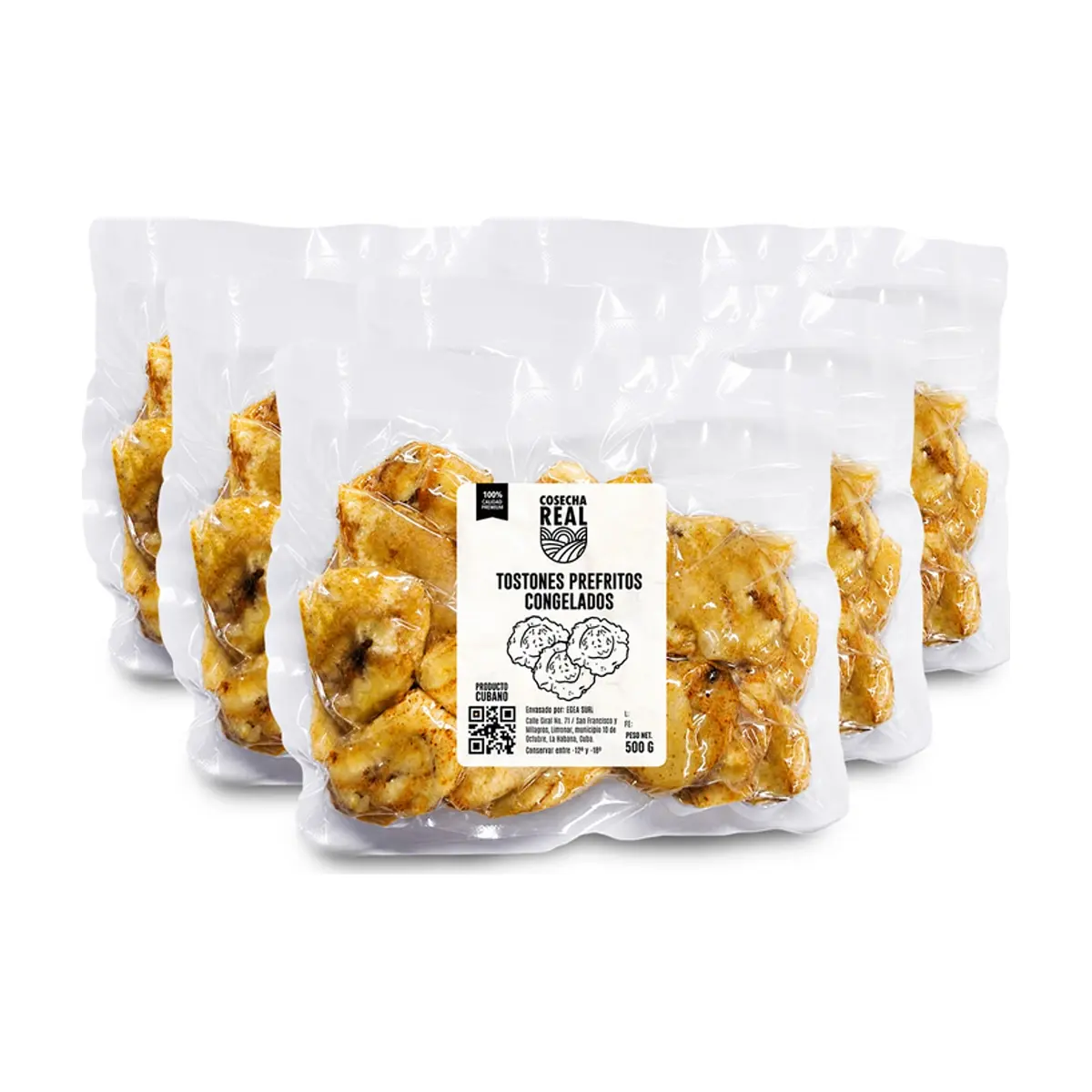 Tostones prefritos congelados Cosecha Real (5 x 500 g / 1.1 lb)