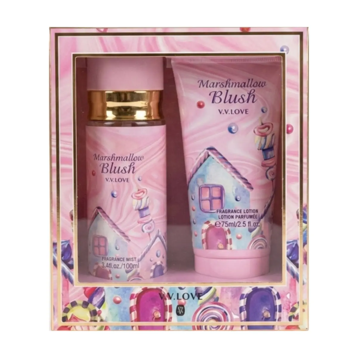 Kit de colonia y crema de mujer Marshmallow Blush V.V.Love - Thumbnail 2