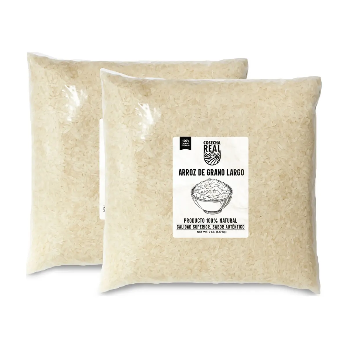 Arroz de grano largo Cosecha Real (2 x 3.17 kg / 7 lb)