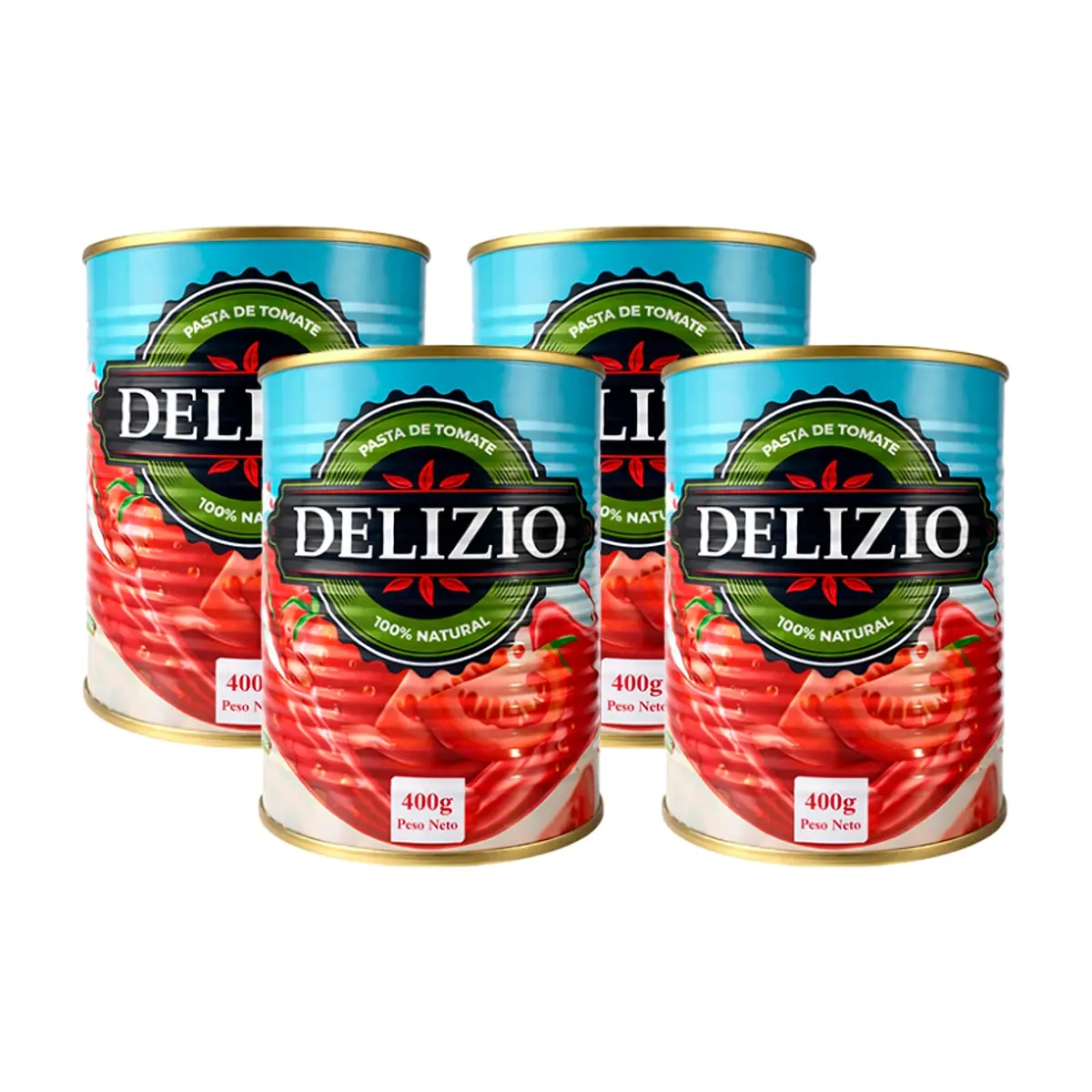 Pasta de Tomate Delizio (4 X 400 g / 14.1 oz)
