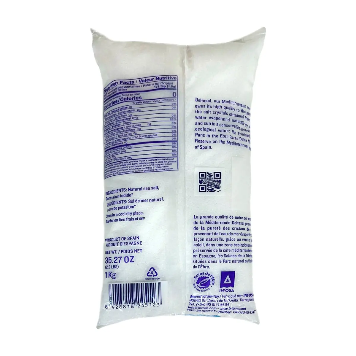 Sal fina marina yodada Deltasal (1 kg / 2.2 lb) - Thumbnail 2