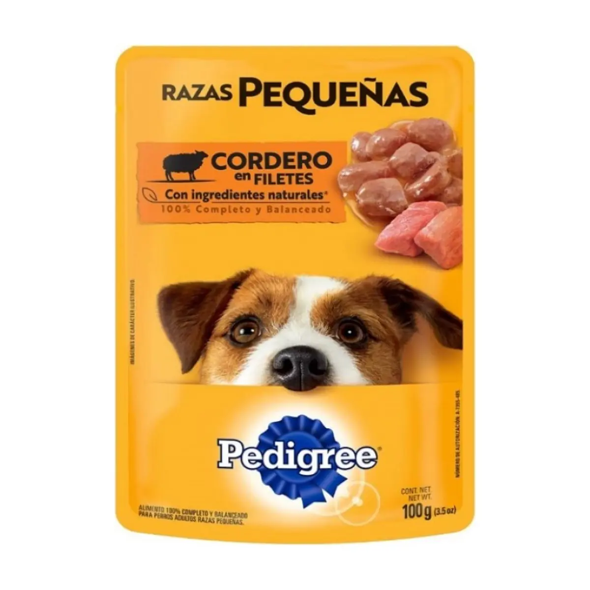 Comida para perros razas pequeñas sabor cordero en filete Pedigree (100 g / 3.5 oz) - Miniatura 2