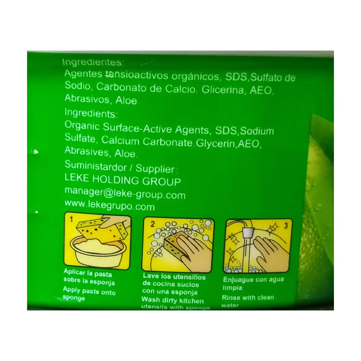 Lavavajillas en pasta antibacterial con limón y aloe vera (400 g / 14.1 oz) - Thumbnail 2