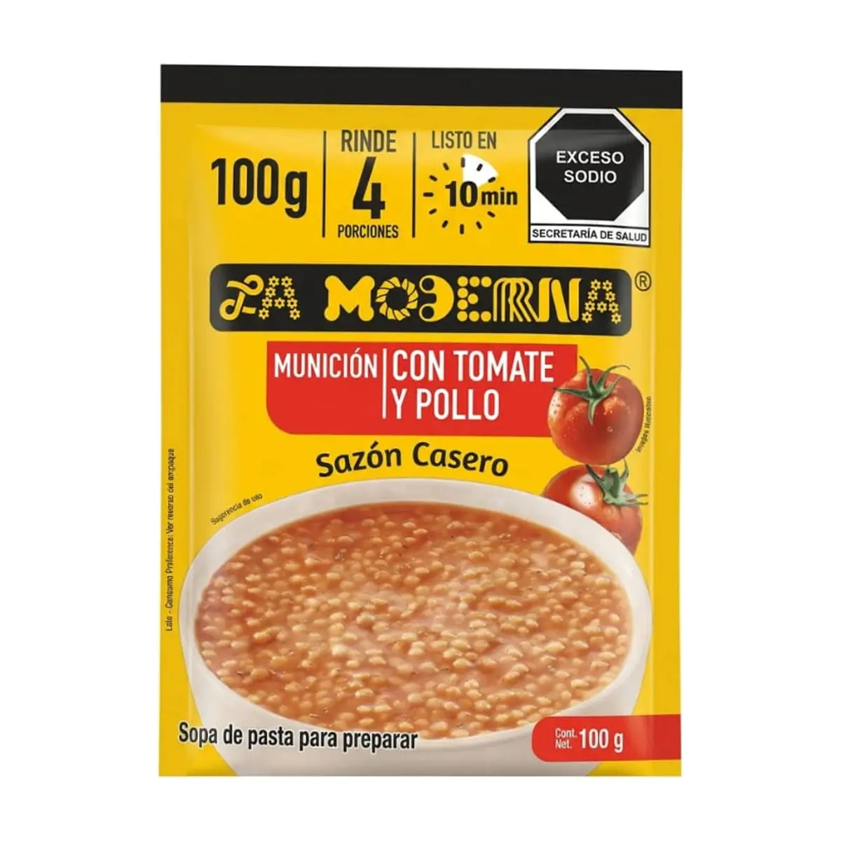 Sopa de munición con tomate y pollo La Moderna (100 g / 3.5 oz) - Miniatura 7