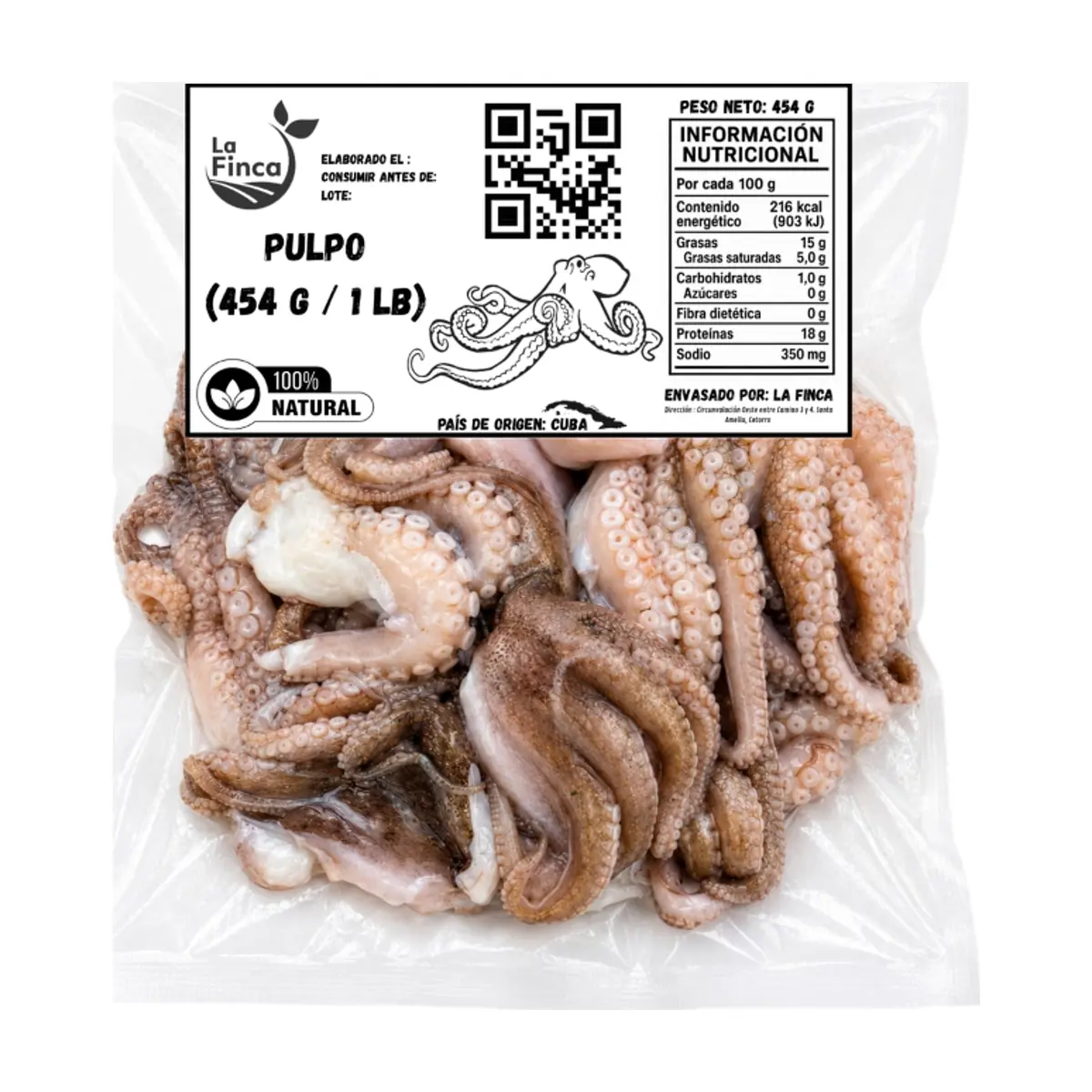Pulpo entero La Finca (454 g / 1 lb) - Thumbnail 2