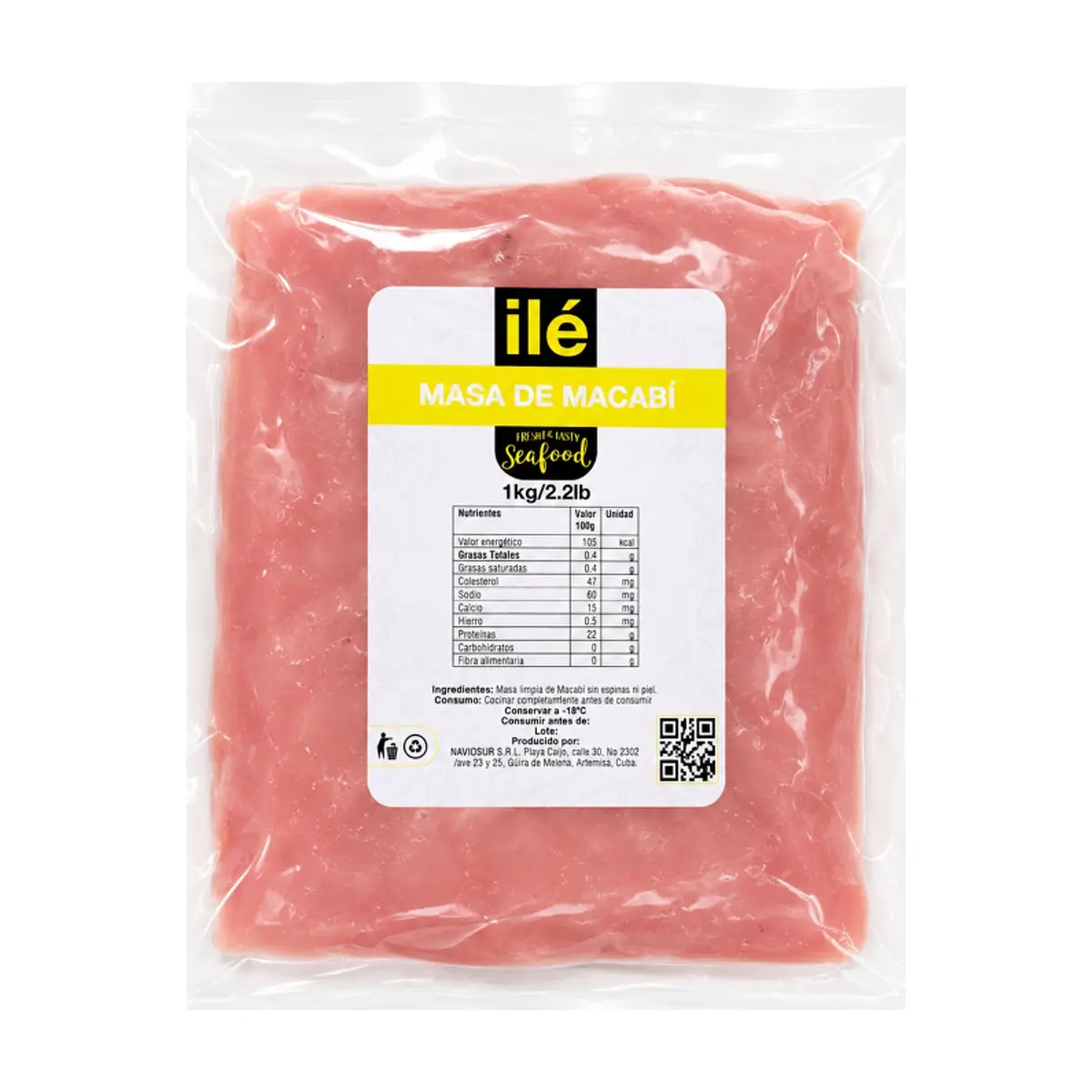 Masa de pescado macabí Ilé (1 kg / 2.2 lb) - Miniatura 1