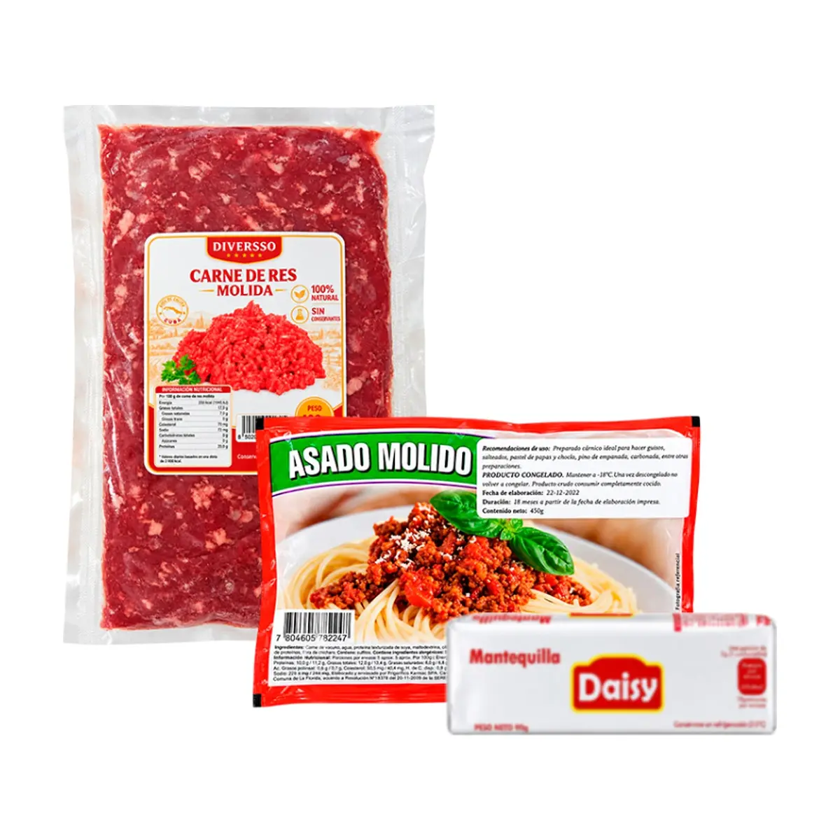 Combo: Asado molido + Mantequilla + Carne de res molida - Imagen 1