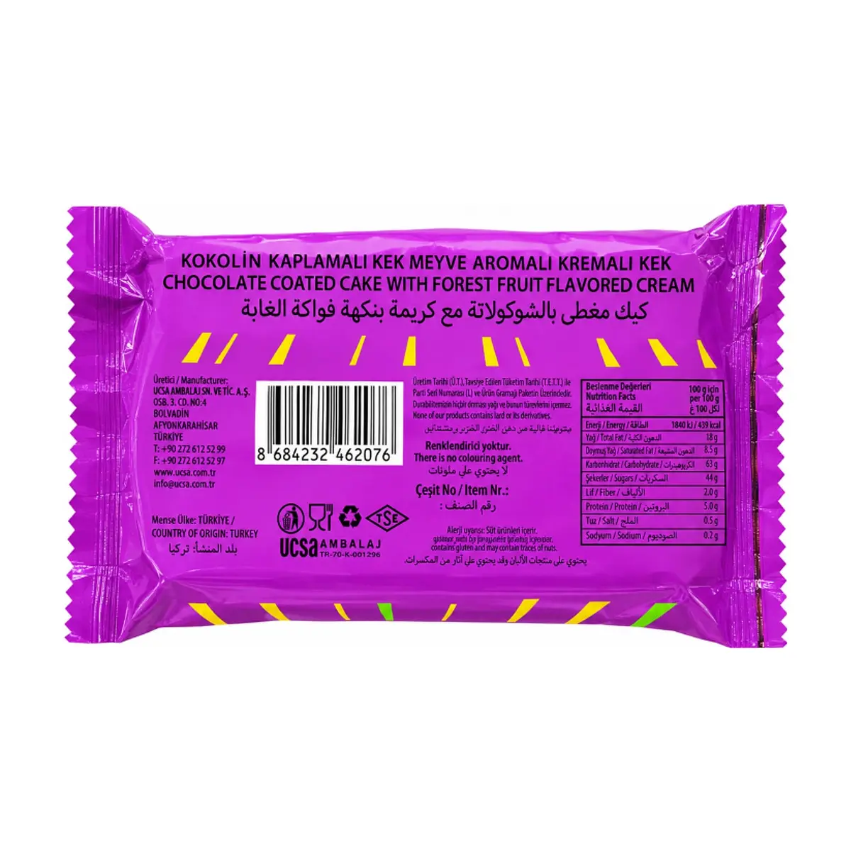 Pastel con crema sabor a frutos del bosque bañado en chocolate Chokowaw (30 g / 1.05 oz) - Thumbnail 2