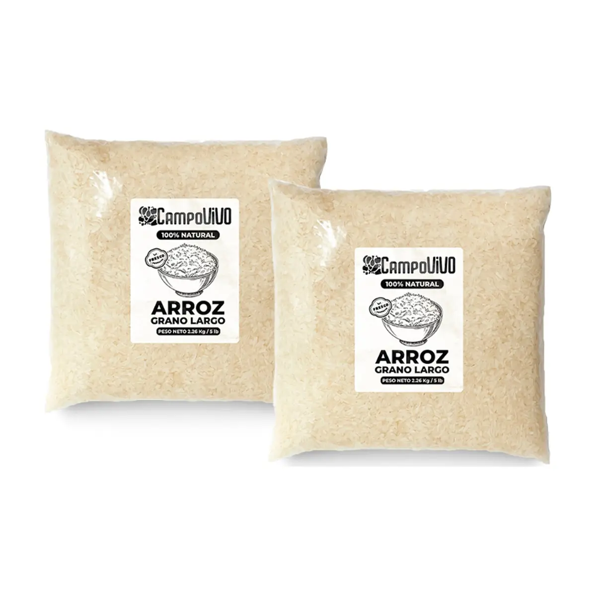 Arroz de grano largo Campo Vivo (2 x 2.26 kg / 5 lb)