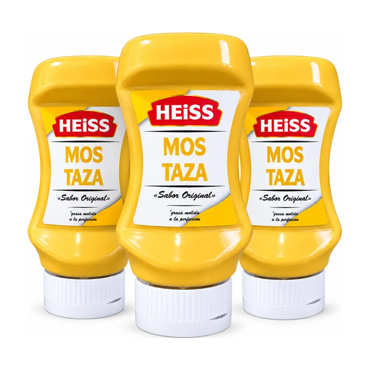 Mostaza sabor original Heiss (3 x 260 g / 9.17 oz)