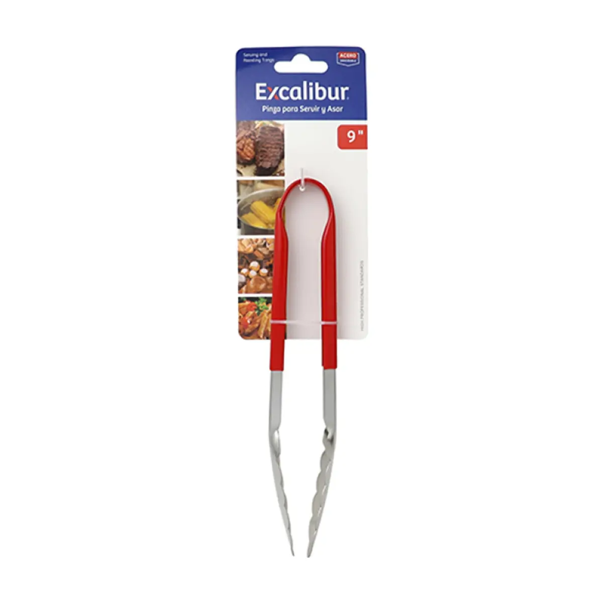 Tenaza pinza para sujetar y servir alimentos 9''