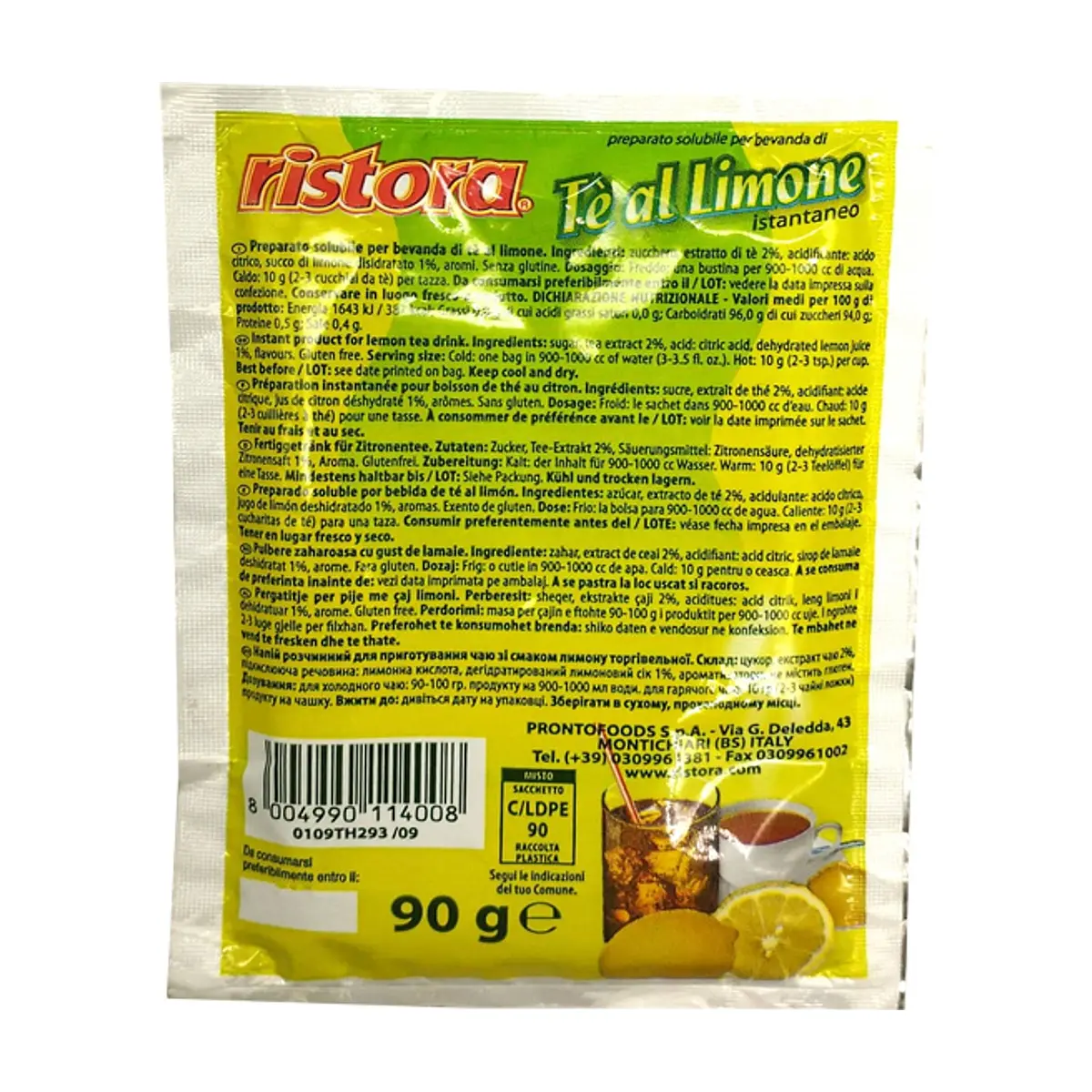 Té instantáneo sabor limón Ristora (90 g / 3.17 oz) - Thumbnail 5