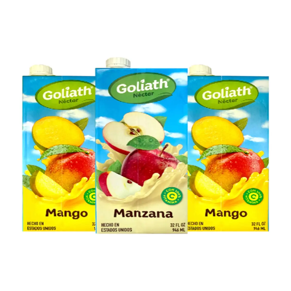 Jugos mixtos sabor a manzana + mango Goliath