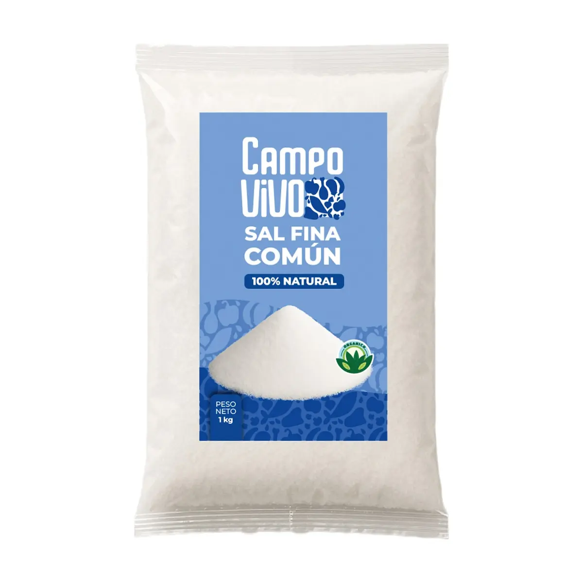 Sal fina común Campo Vivo (1 kg / 2.2 lb)