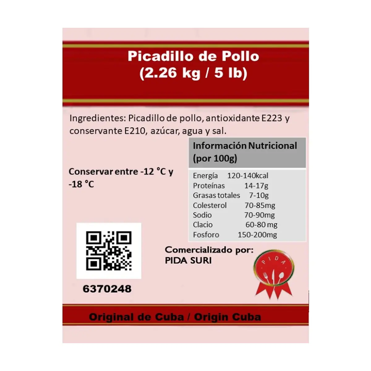 Picadillo de pollo Pida (2.26 kg / 5 lb) - Thumbnail 3