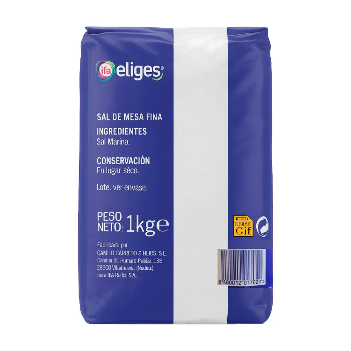 Sal fina de mesa marina IFA Eliges (1 kg / 2.2 lb) - Thumbnail 6
