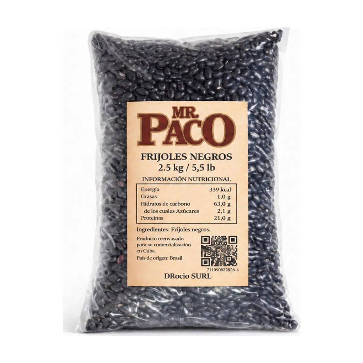 Frijoles negros Mr. Paco (2.5 kg / 5.5 lb)