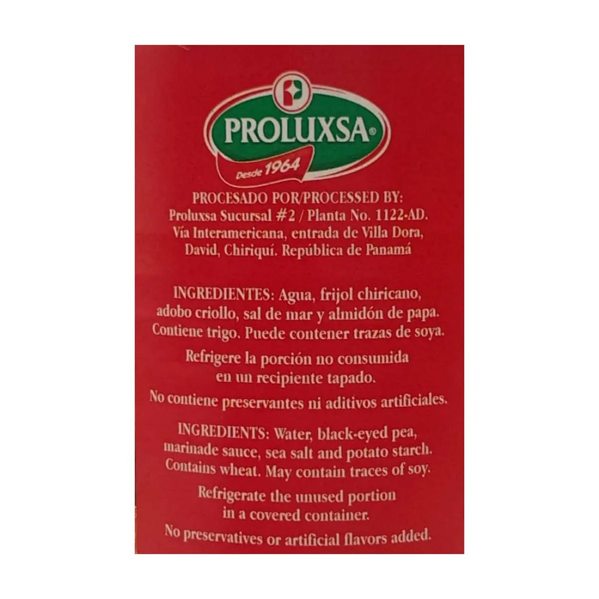 Frijol chiricano con adobo casero Proluxsa (425 g / 15 oz) - Thumbnail 6