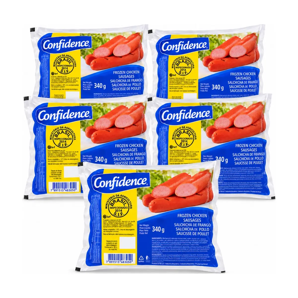 Salchichas de pollo Confidence ( 5 x 340 g / 12 oz) - Imagen 1