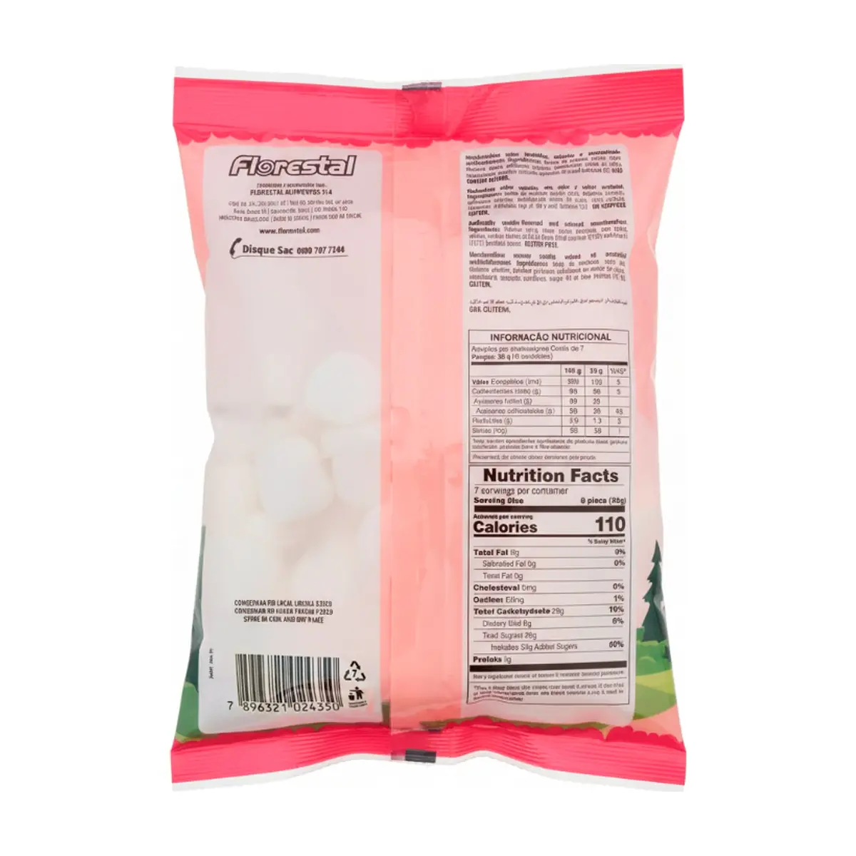 Malvavisco sabor vainilla fofs princess Florestal (220 g / 7.76 oz) - Thumbnail 2