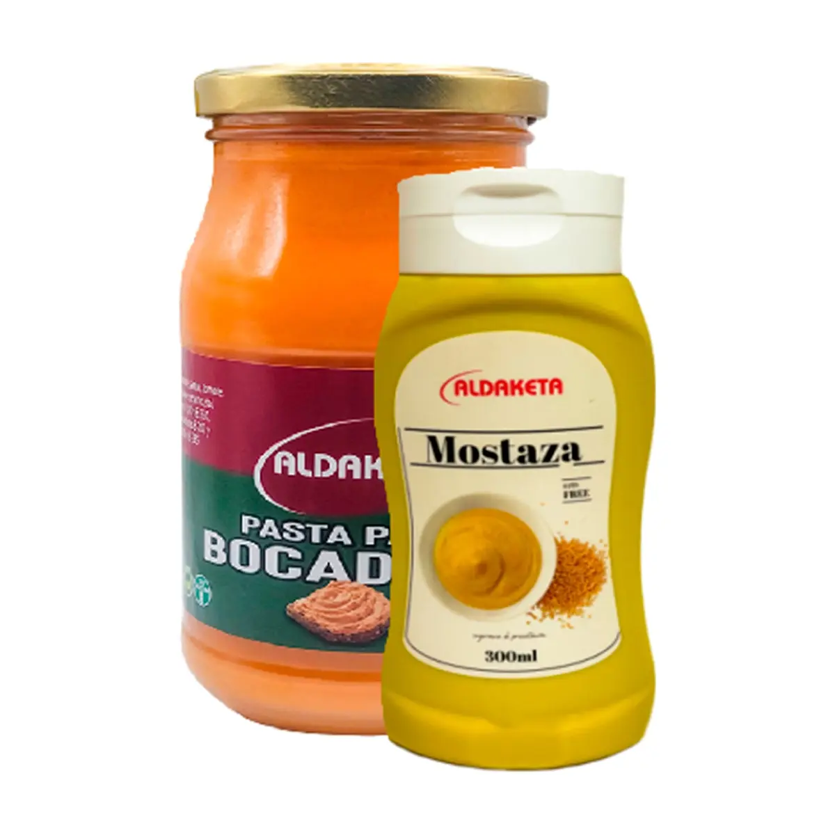 Mostaza Aldaketa (300 g / 10.5 oz) + Pasta para bocaditos Aldaketa (465 ml) - Imagen 1