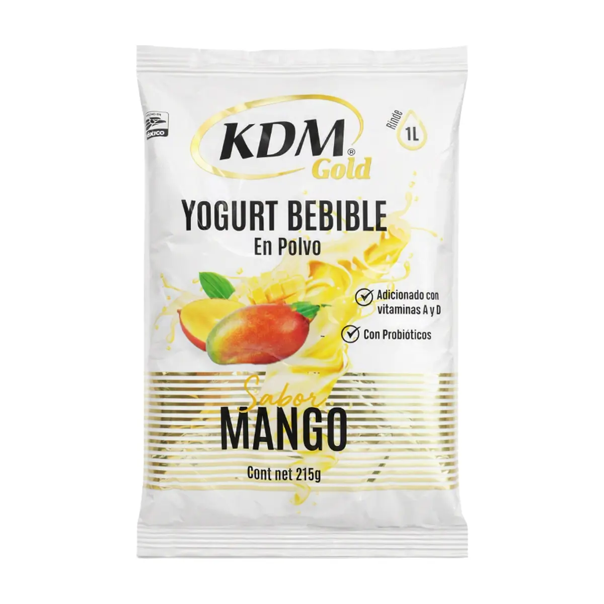 Yogurt bebible en polvo sabor mango KDM Gold (215 g / 7.58 oz)