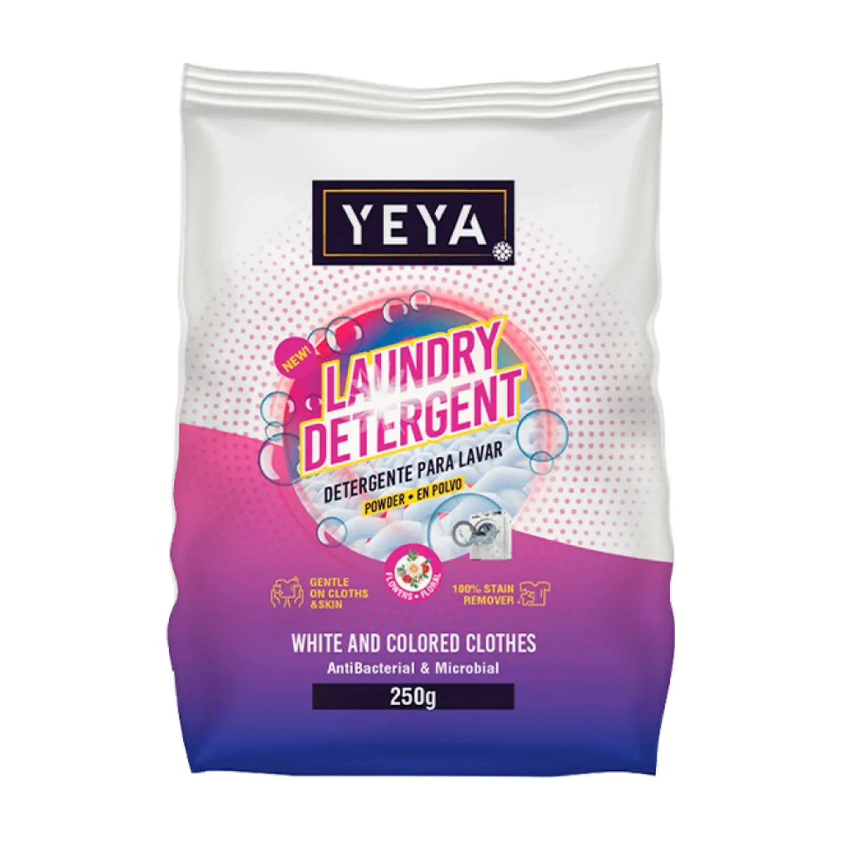 Detergente en polvo con aroma a flores YEYA (250 g / 8.8 oz)