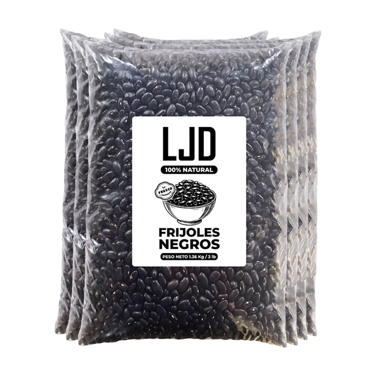 Frijoles negros LJD (6 x 1.36 kg / 3 lb)