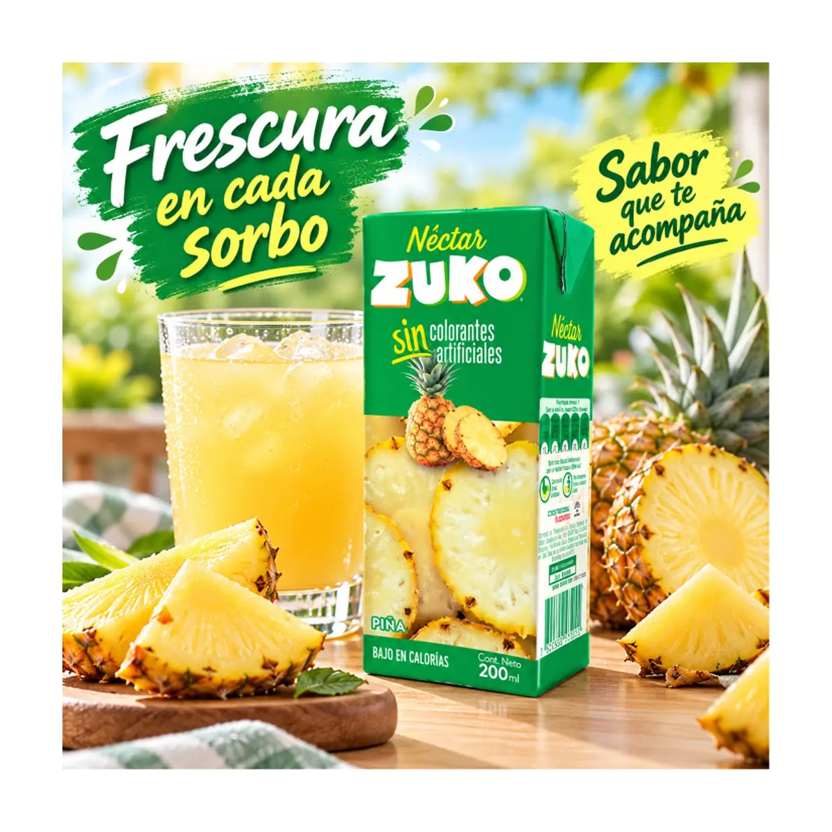 Néctar de piña Zuko (200 ml) - Thumbnail 4