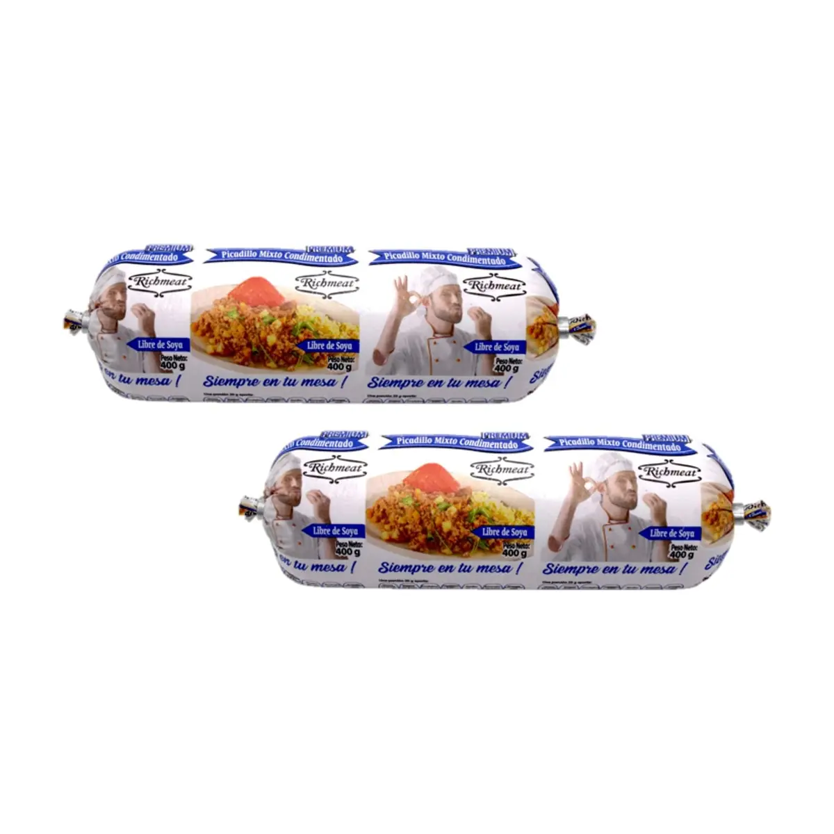 Picadillo mixto condimentado de pollo y cerdo El Cocinerito Richmeat (2 x 400 g / 14.10 oz)