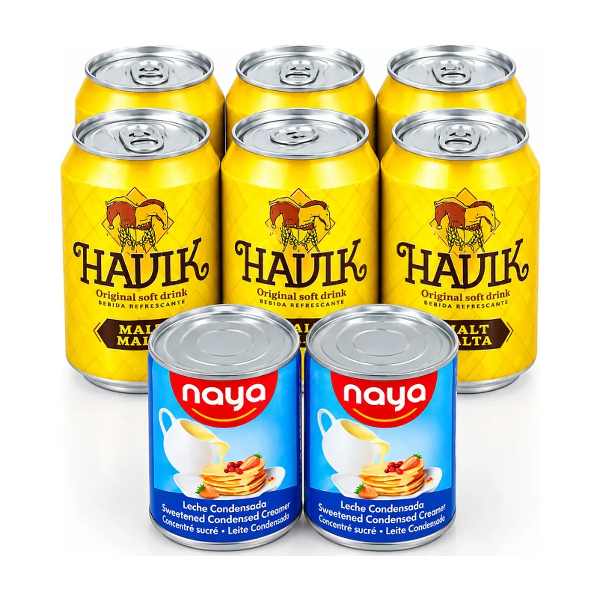 Combo malta + leche condensada