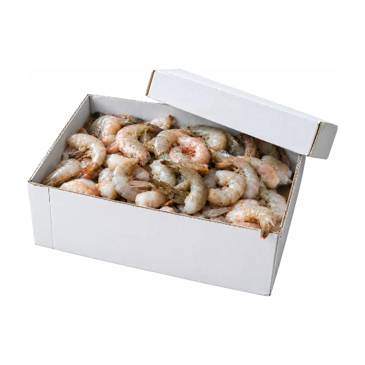Caja de camarones entero sin cabeza Pescaito (2 kg / 4.4 lb)