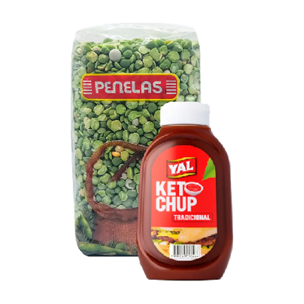 Ketchup tradicional Val (400 g / 14.11 oz) + Chicharo verde Penelas (500 g / 1.10 lb)
