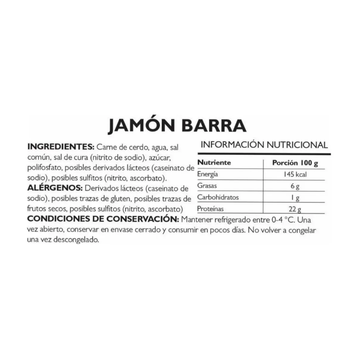 Jamón barra Pruébalo (2.7 kg / 5.95 lb) - Thumbnail 3