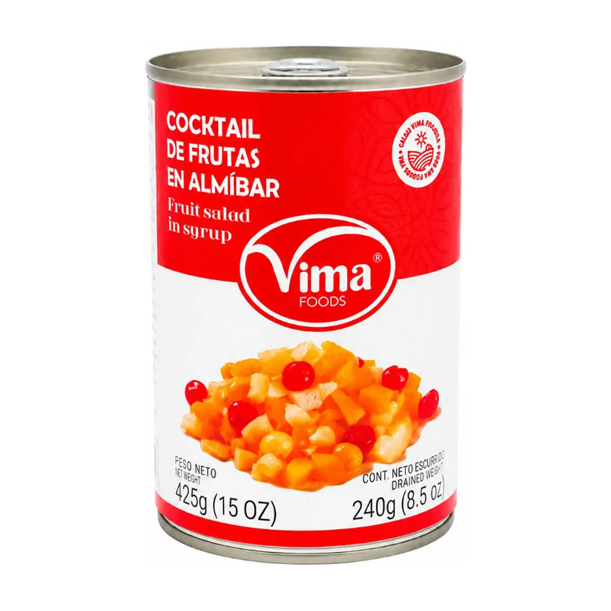 Cóctel de frutas en almíbar Vima Foods (425 g / 15 oz)