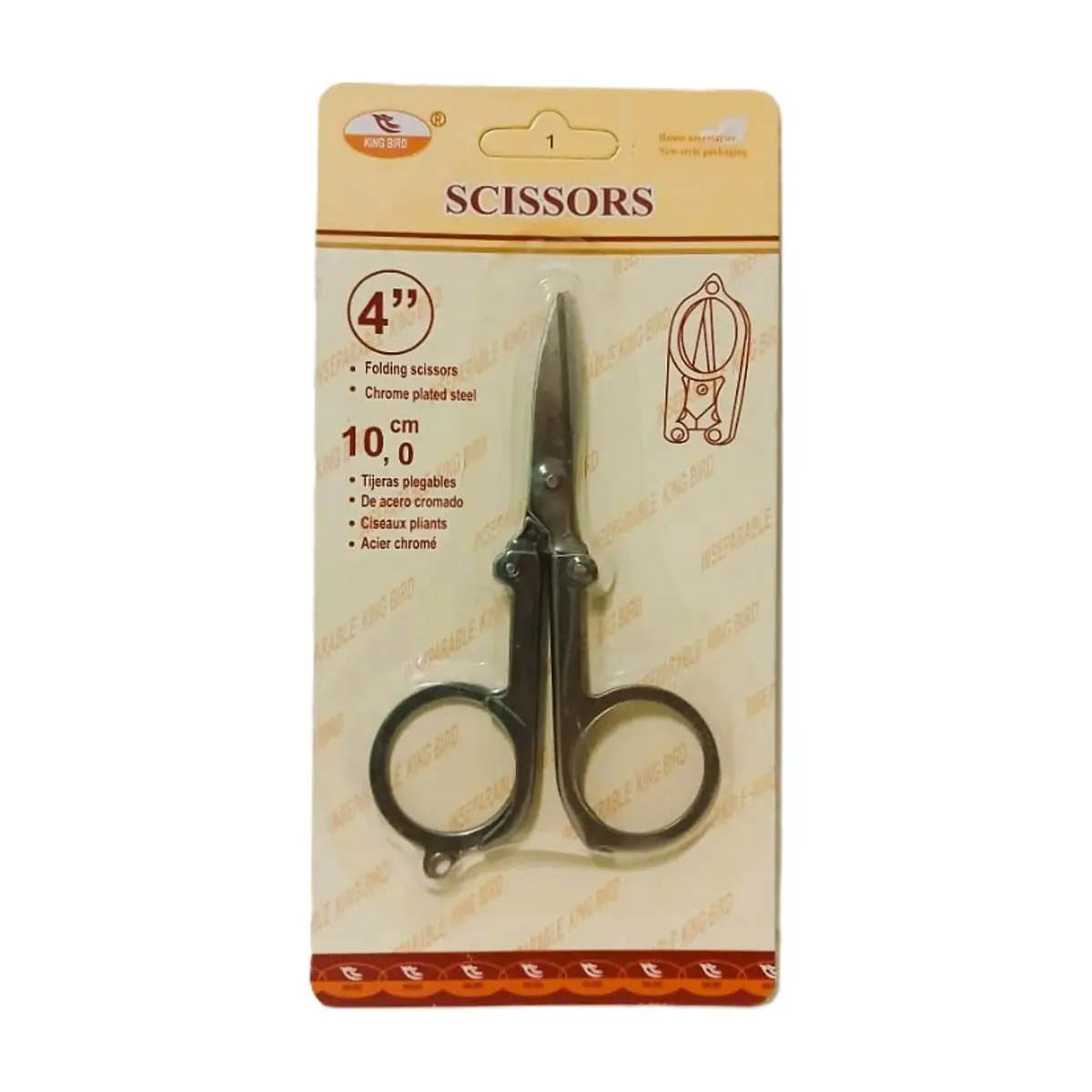 Tijera plegable para costura 10 cm King Bird