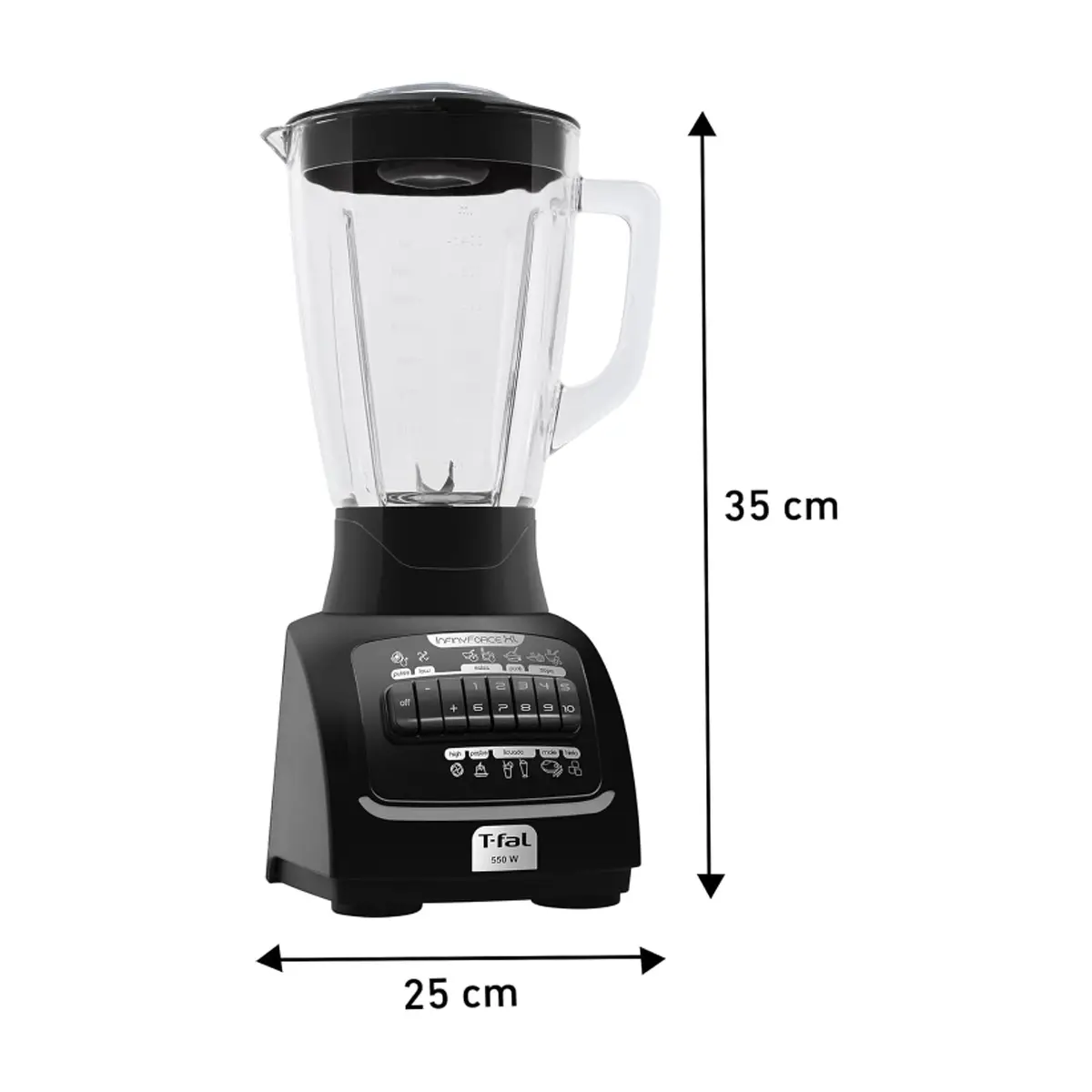 Licuadora negra 550 W T-fal InfinyForceXL LN8208MX - Thumbnail 3