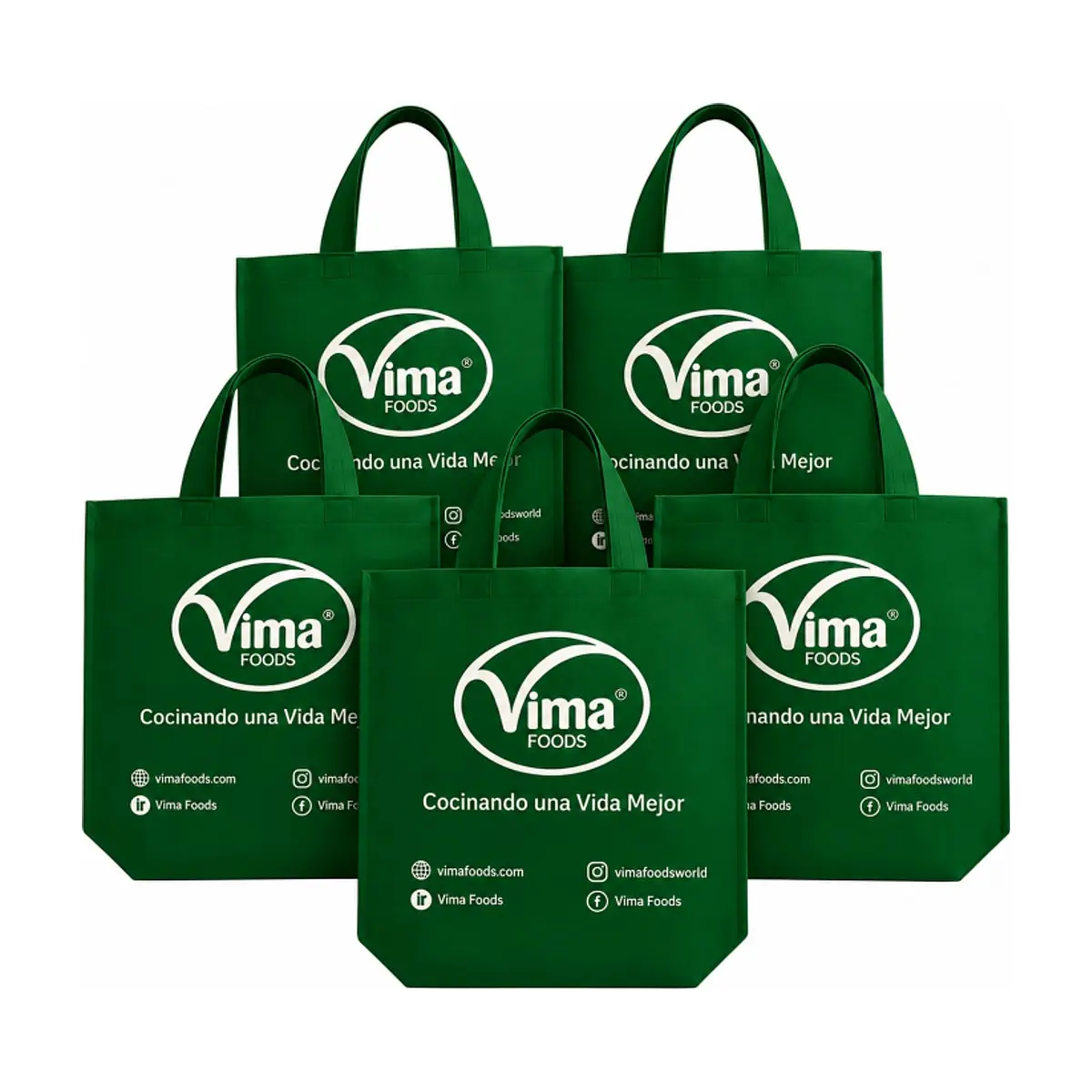 Bolsa de material no tejido verde VIMA (5 X 80 g) - Imagen 1