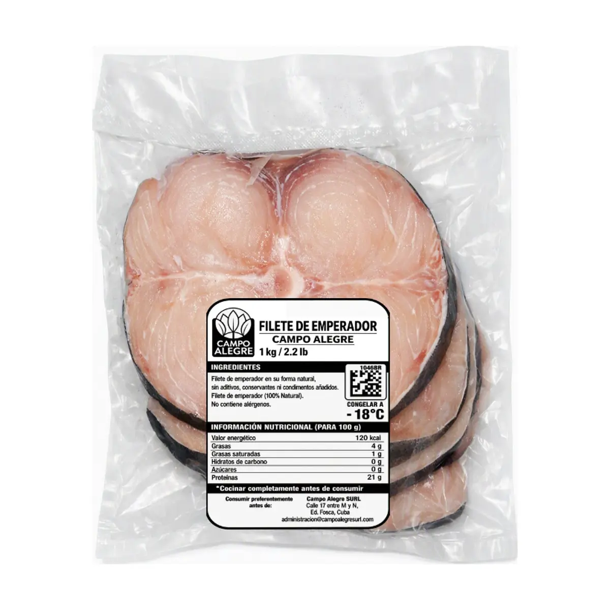 Filete de pescado emperador Campo Alegre (1 kg / 2.2 lb)