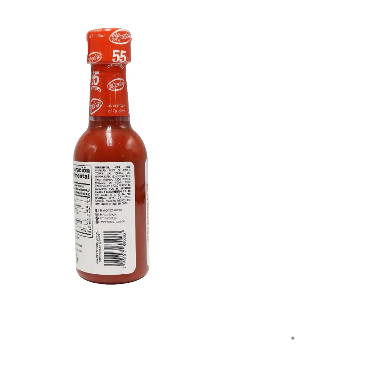 Salsa picante roja de chile habanero El Yucateco (150 ml) - Miniatura 4