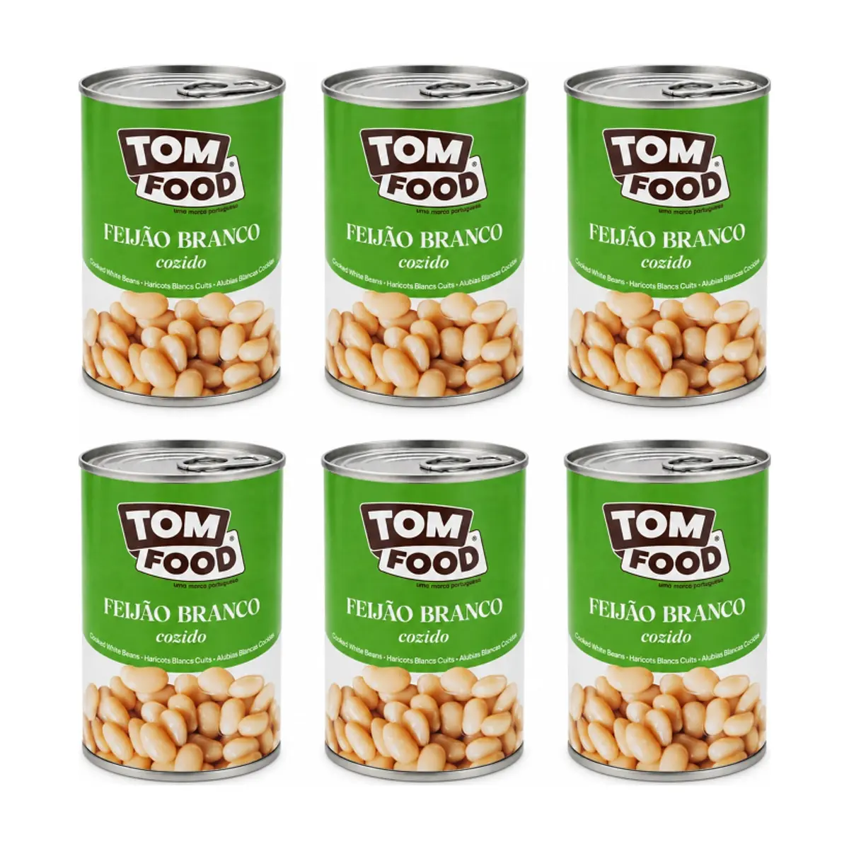 Frijoles blancos cocidos Tom Food (6 x 425 g / 15 oz)