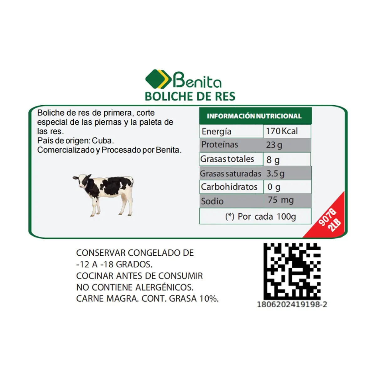 Boliche de res Benita (907 g / 2 lb) - Miniatura 2