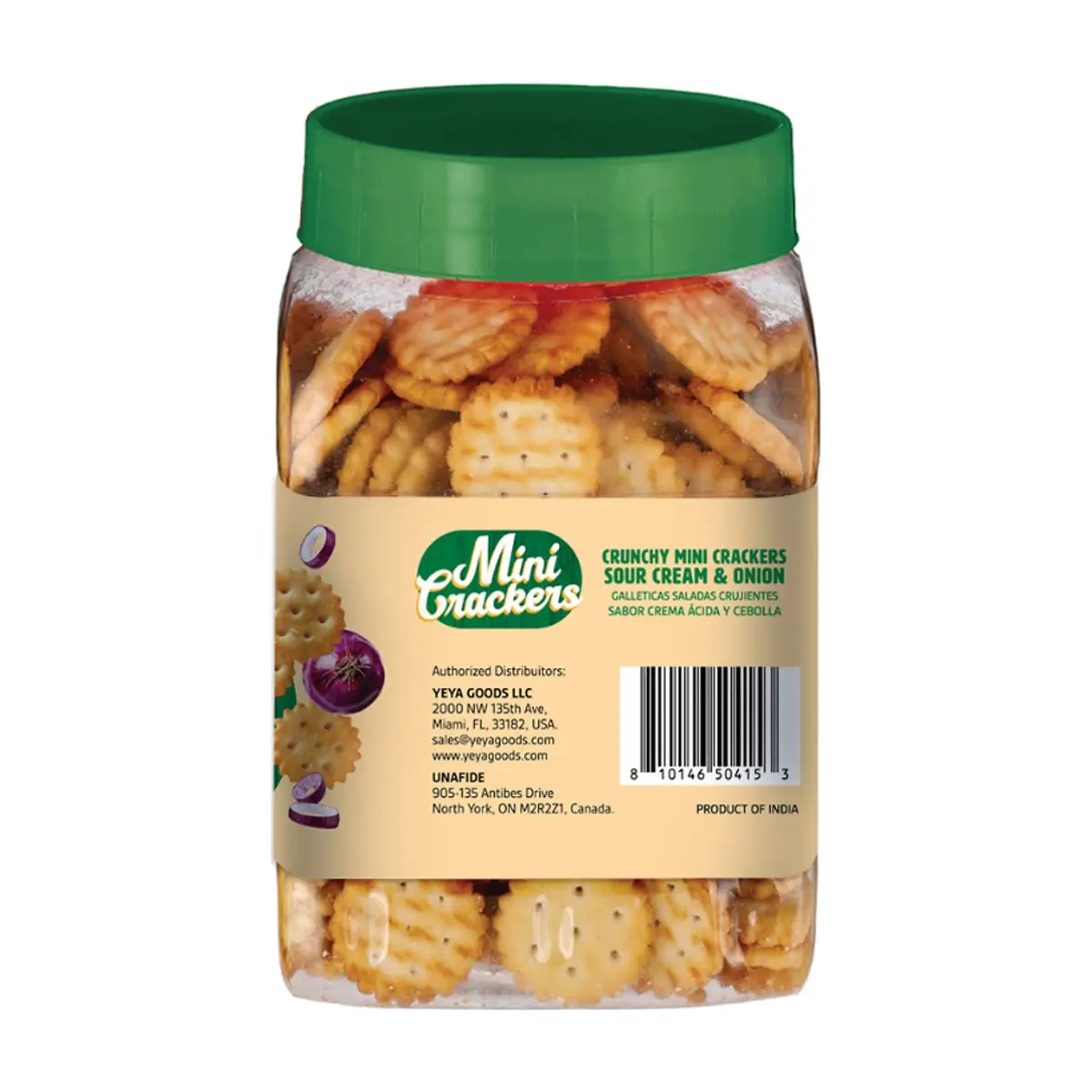 Galleticas saladas sabor crema y cebolla YEYA (227 g / 8 oz) - Thumbnail 2