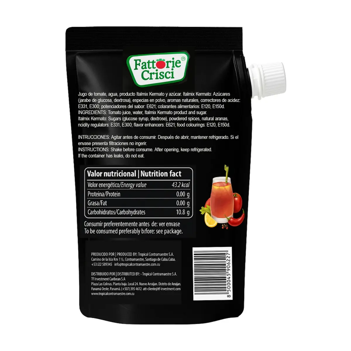 Cóctel de tomate y almejas Tropical Chemato Fattorie Crisci (300 ml) - Miniatura 2