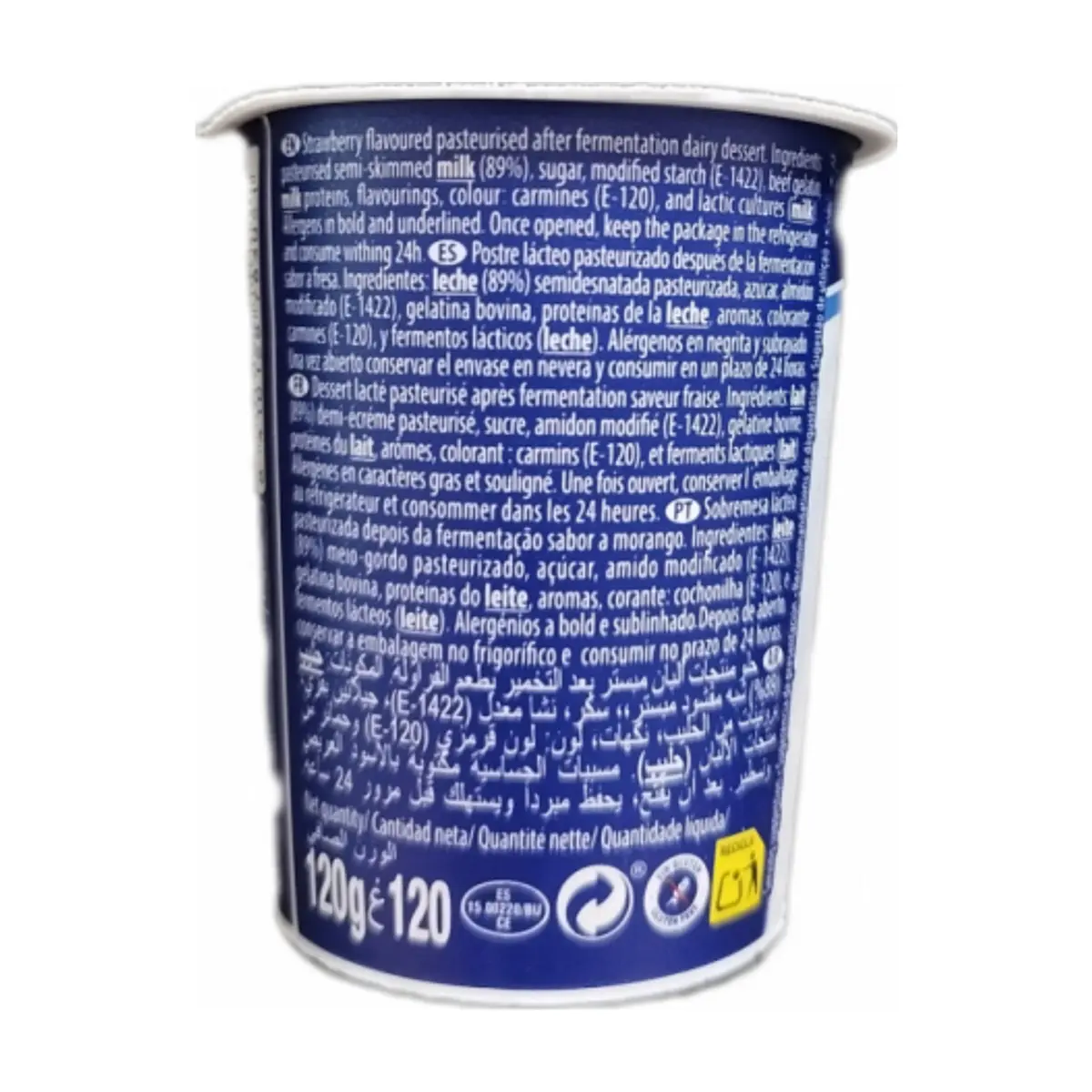 Yogurt sabor fresa Original PMI (4 x 120 g / 4.23 oz) - Thumbnail 5