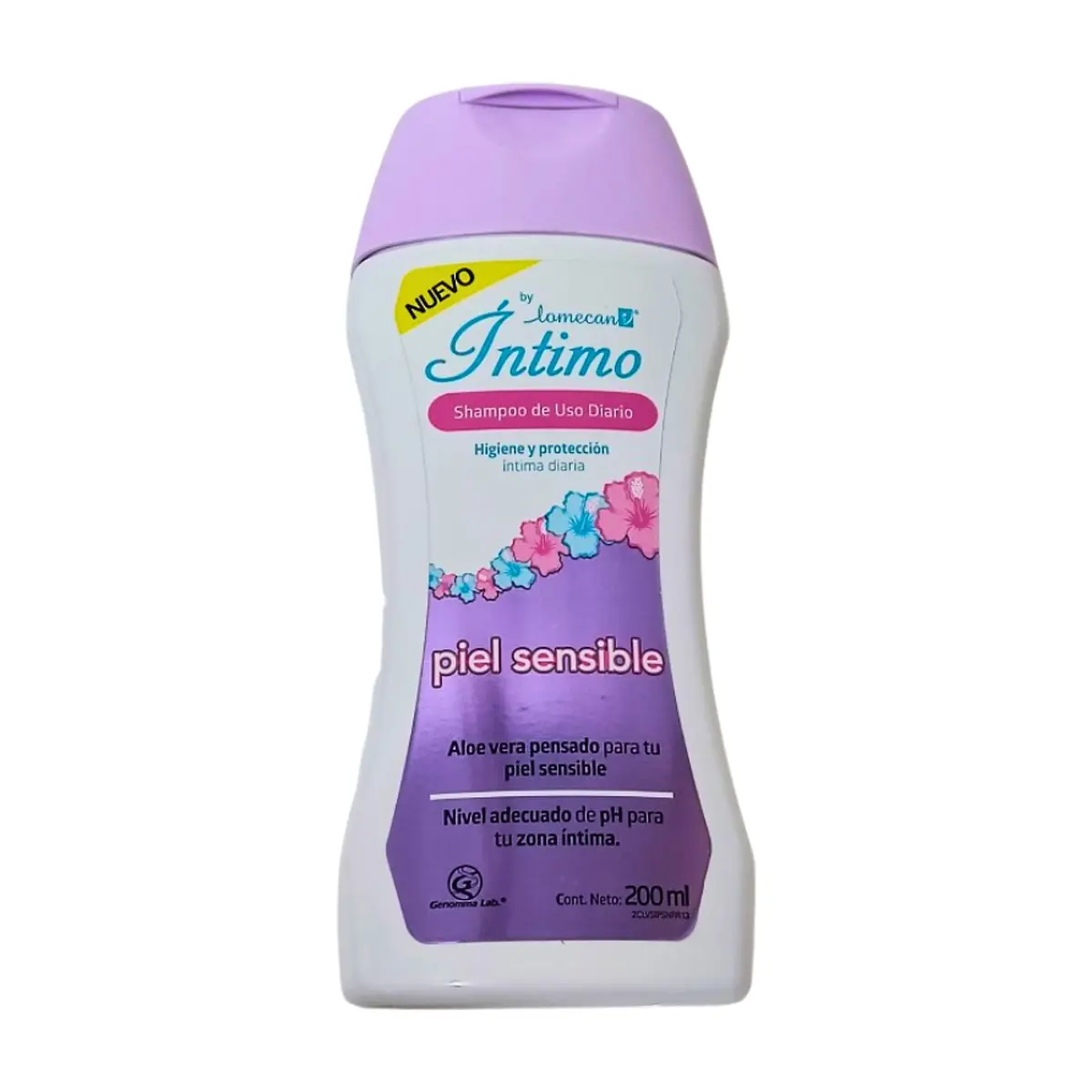 Champú de uso diario piel sensible aloe vera Lomecan Íntimo (200 ml / 7 fl.oz)